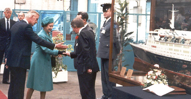 My father meeting the Queen at John Browns Clydebank in 1987 in his capacity as Engineering Development Manager and turbine specialist, including for QE2.