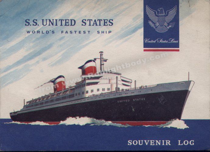 Postcard my dad got on board - I think - of her July 22nd 1959 crossing from Southampton to New York via Le Havre. 