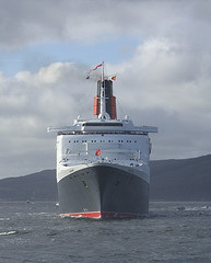 The view as QE2 approached us