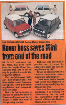 Rover Boss saves Mini from end of the road - article
